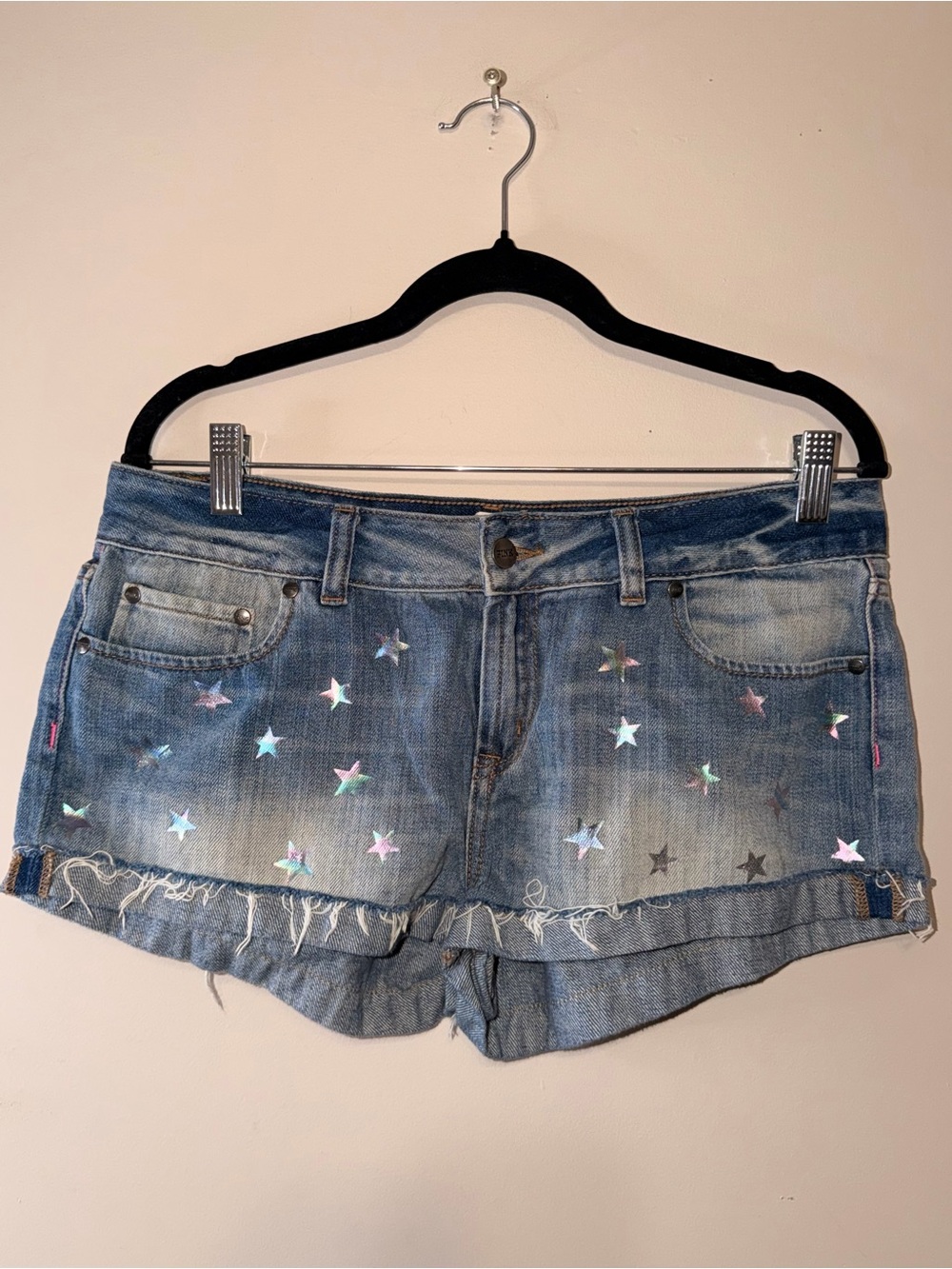 Victoria’s Secret PINK Y2K Denim Star Embellished Women’s Shorts - Blue